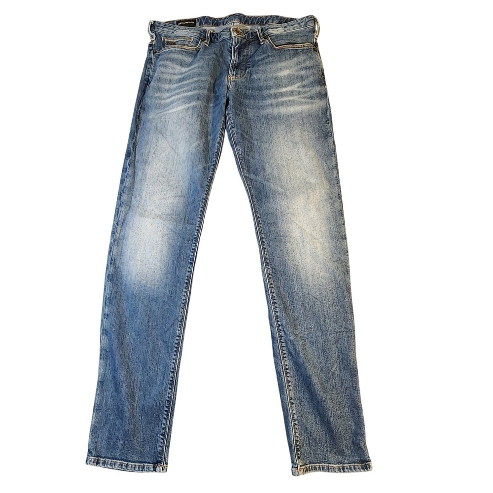 Emporio Armani J06 Slim Fit Jeans Men's Size 33 Light Wash Denim Pants authentic